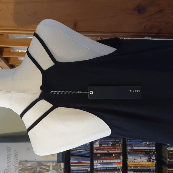 COPY - Black chiffon fully lined dress - Picture 4 of 6